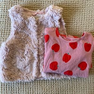 Joe fresh apple dress with vest